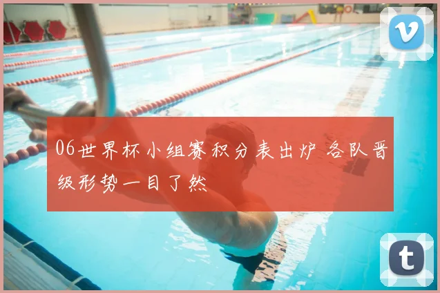 06世界杯小组赛积分表出炉 各队晋级形势一目了然